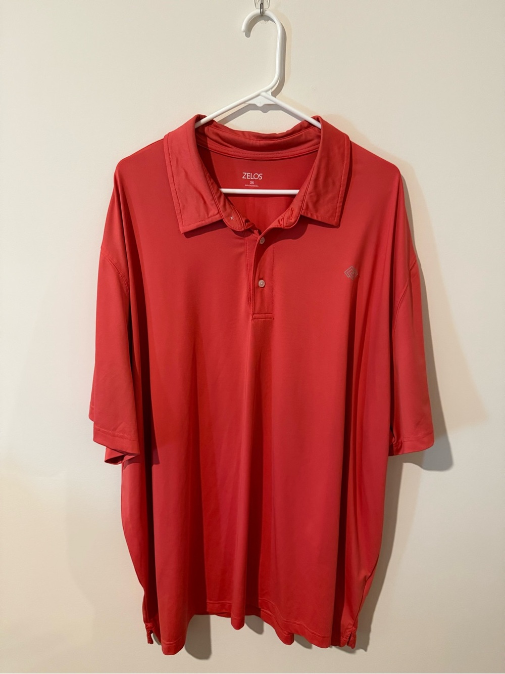 Zelos Men’s Red/Coral Performance Polo Shirt